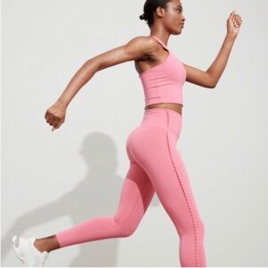 IVL Collective Pink Scallop Legging and crop top Size 8